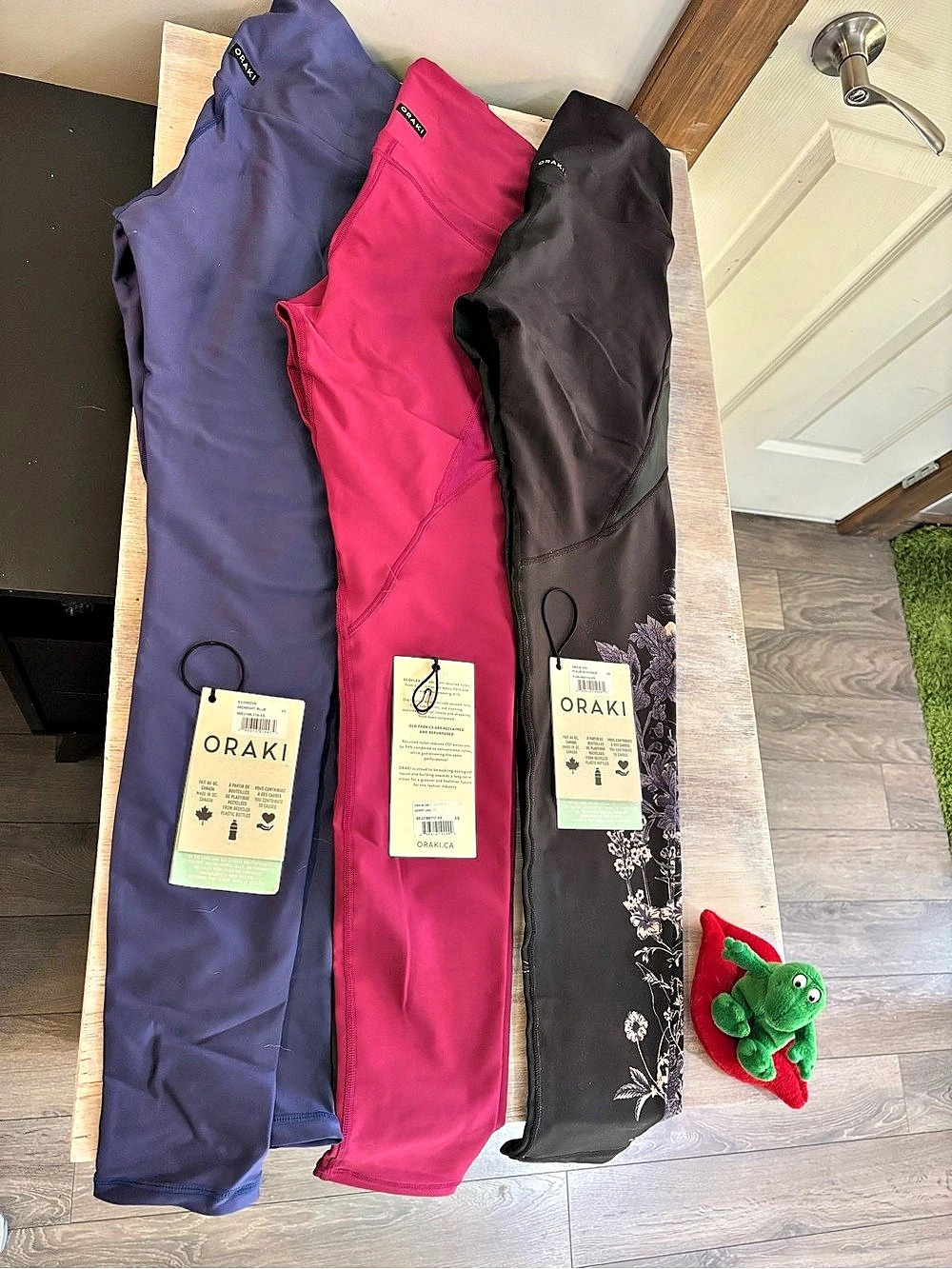 3 ORAKI Ecomove High-Rise Leggings Purple & Pink XS